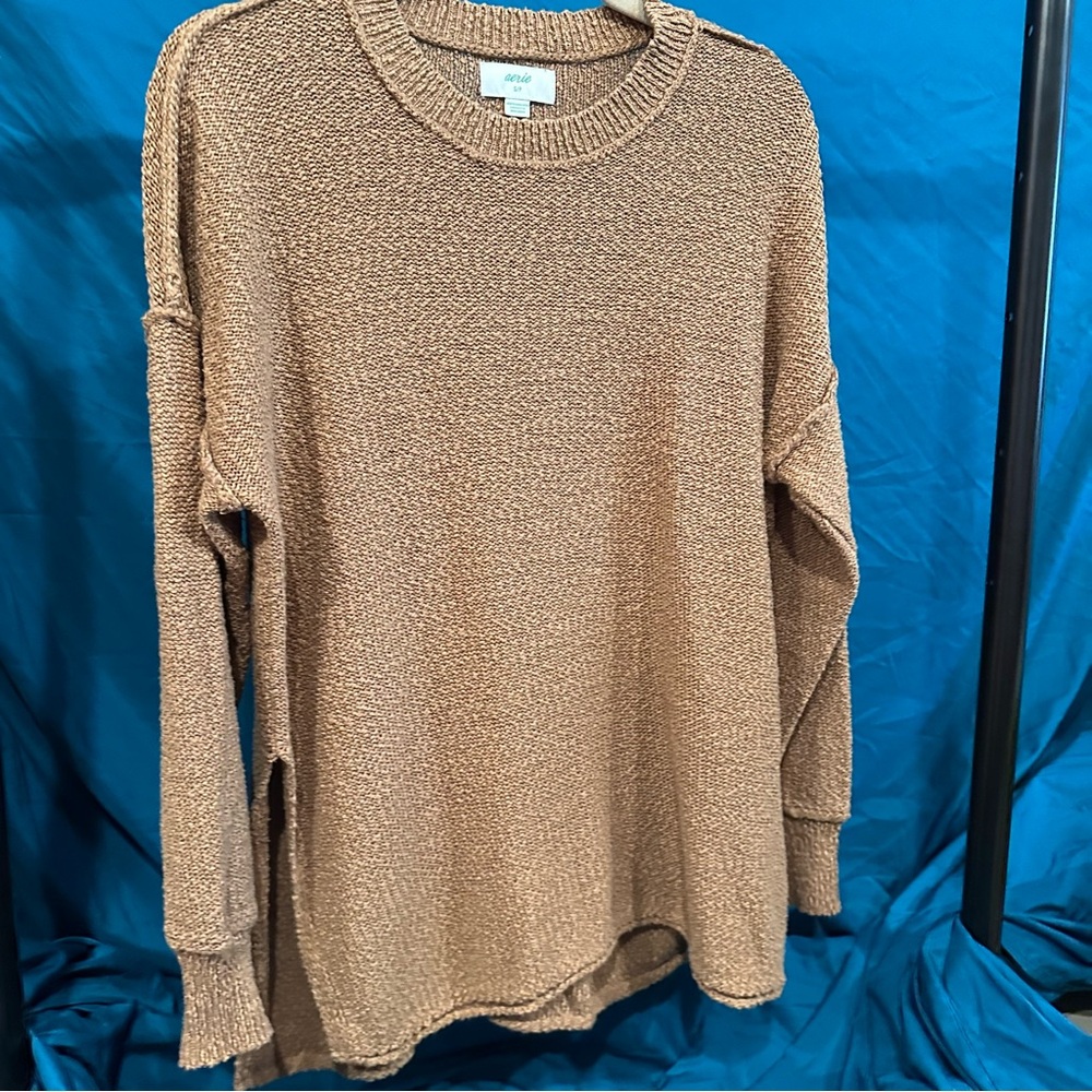 Aerie Warm Tan Knit Sweater